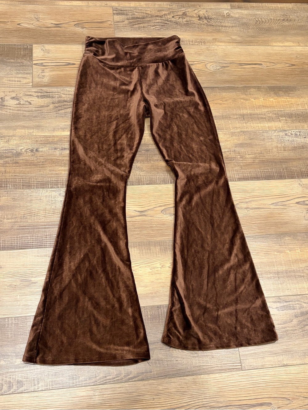 EARTHBOUND trading Co. Brown Velvet corduroy Flare stretch Pants
